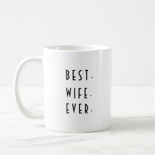La meilleure épouse jamais avec la tasse de coeur