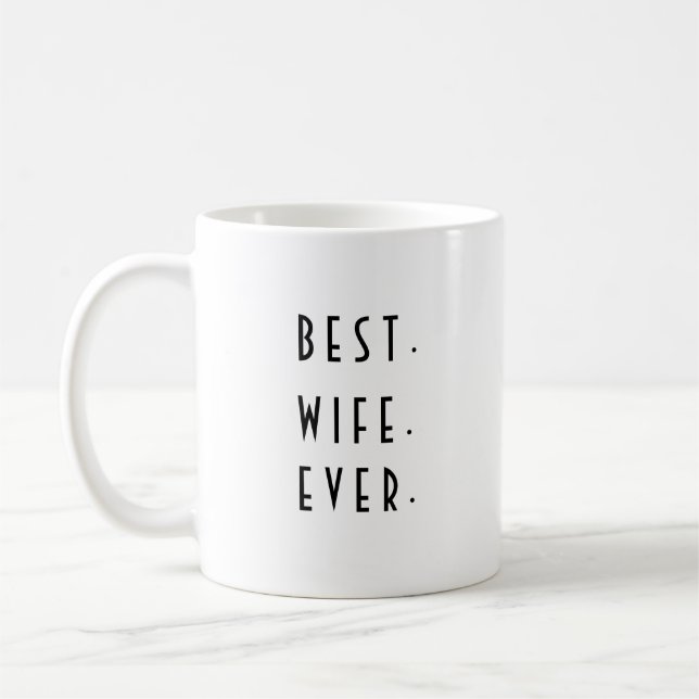 La meilleure épouse jamais avec la tasse de coeurs (Gauche)