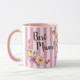 La meilleure tasse de maman florale