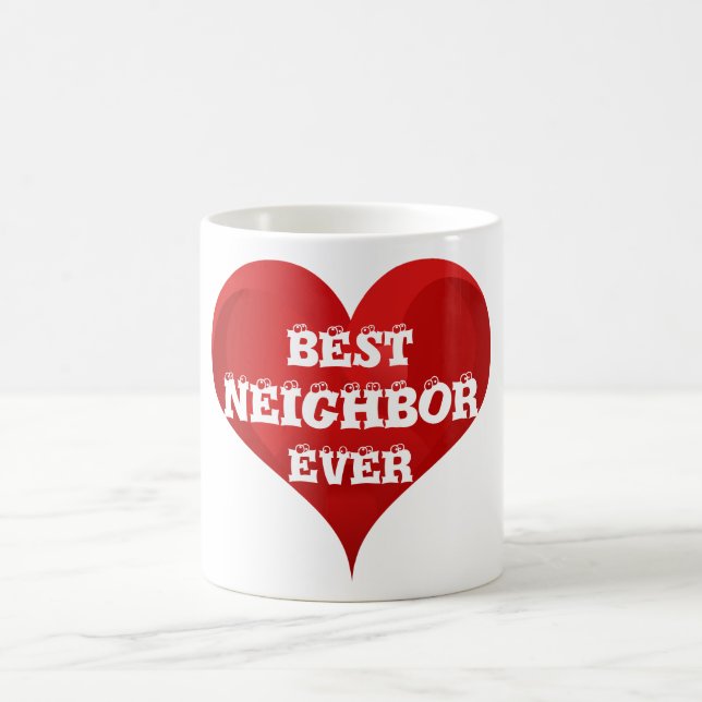 La meilleure tasse toujours rouge d'amour de coeur (Centre)