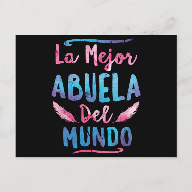 La Mejor Abuela Del Mundo Grandma Mütter Day Postkarte (Vorderseite)