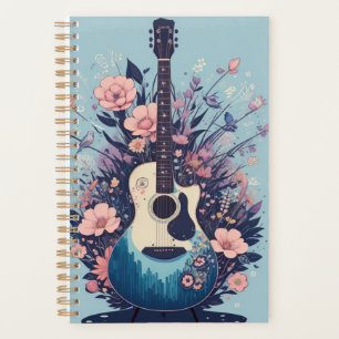 La mélodie de la nature : Guitare avec détails flo
