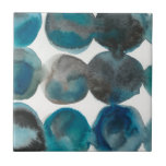 La Mer - Kreise Fliese<br><div class="desc">La Mer III von Chariklia Zarris. Muster,  das blaue Aquarellkreise aufweist.</div>