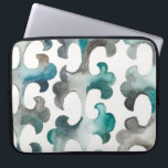 La Mer Laptopschutzhülle<br><div class="desc">La Mer VIII von Chariklia Zarris. Wasserfarbiges Muster,  das einzigartige wiederholende Formen vor einem weißen Hintergrund erzeugt.</div>