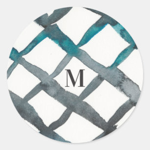La Mer VI des Monogramm-  Runder Aufkleber