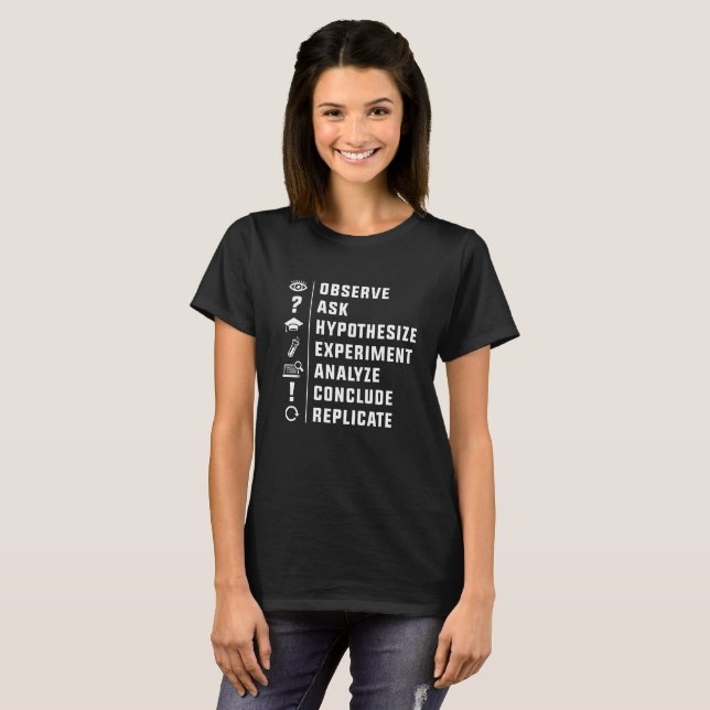 La méthode scientifique - le T-shirt des dames (Devant entier)
