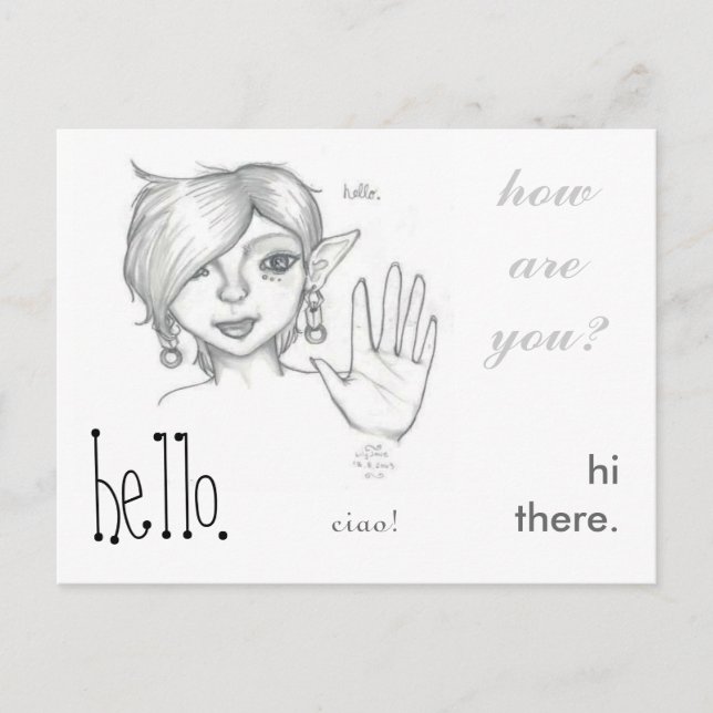 La Mia Amica. Postkarte (Vorderseite)