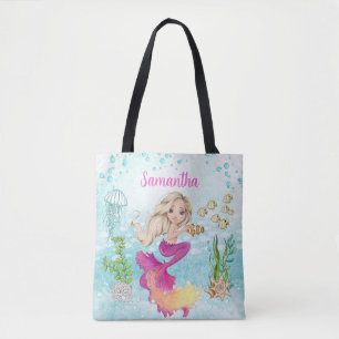 La mignonne petite sirène sous le Sac fourre-tout