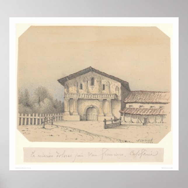 La Mission Delores, San Francisco, CA (1205) Poster (Vorne)