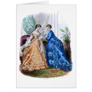 La Mode Illustre Peach and Blue Gowns
