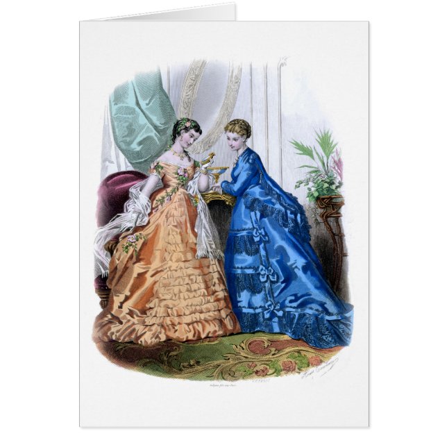 La Mode Illustree Peach et Blue Gowns (Devant)