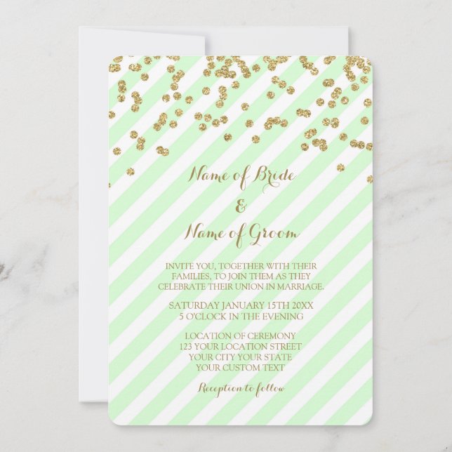La Monnaie Gold Confetti attire les invitations de (Dos)