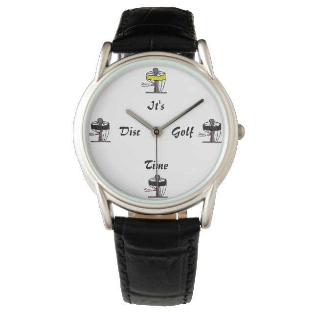La montre à poignet de son disque de golf (devant)