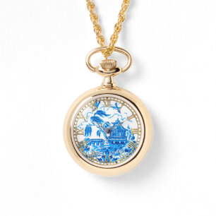 La montre des femmes de saule des dames bleues de