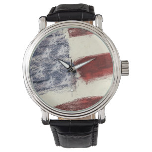 La montre patriotique formelle des hommes avec le