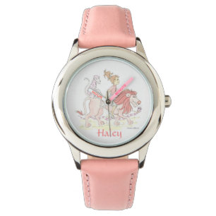 La montre ROSE personnalisée de la fille avec des