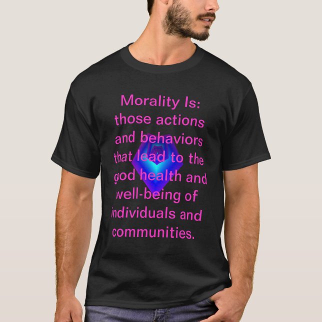 La "moralité est" - le T-shirt des hommes (Devant)
