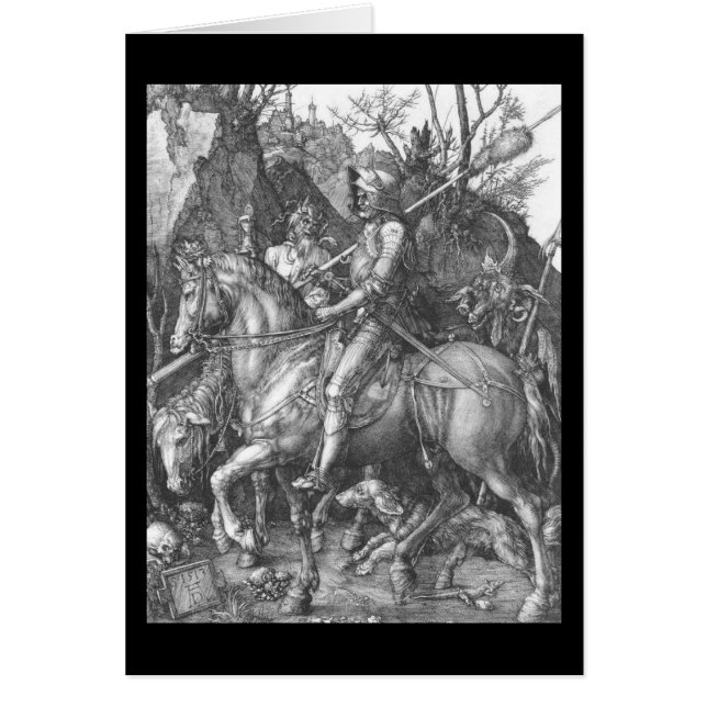 La mort de chevalier d'Albrecht Durer et le diable (Devant)