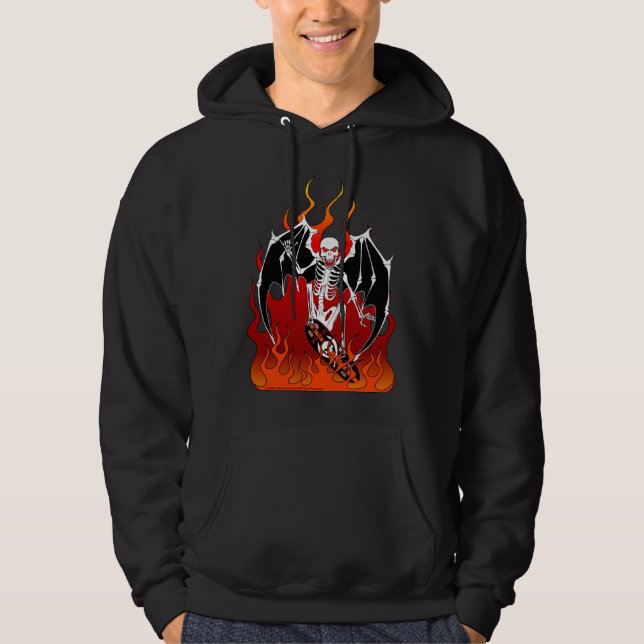 La mort de patin - squelette sur le sweat - shirt (Devant)