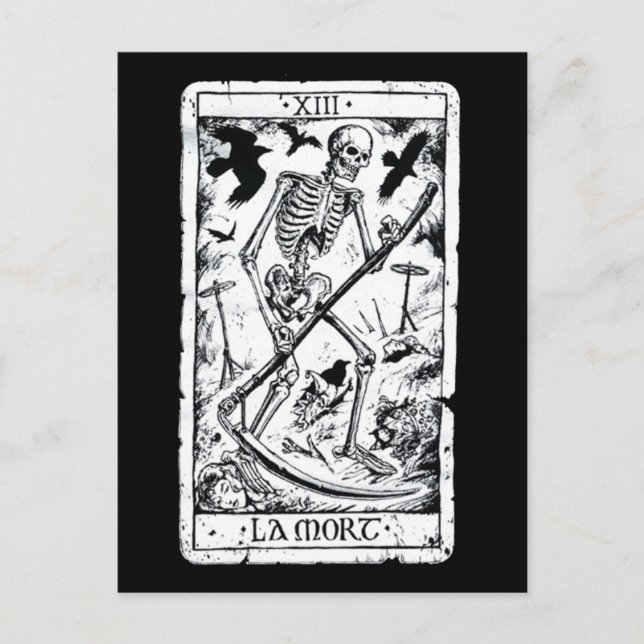 La Mort Tarot Card Postkarte (Vorderseite)