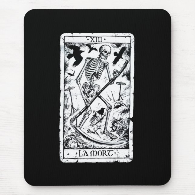 La Mort Tarot-Karte Mousepad (Vorne)