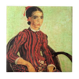 La Mousmé, sitzend von Vincent van Gogh Fliese