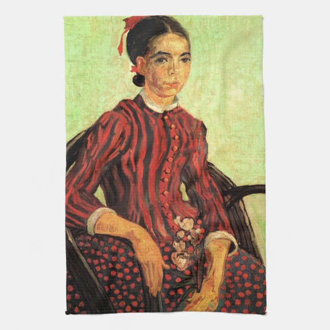 La Mousme, Sitzung von Vincent van Gogh Geschirrtuch (Vertikal)