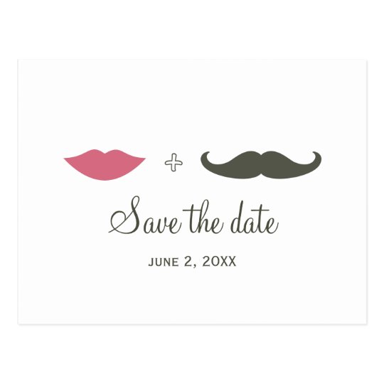 La moustache et les lèvres élégantes font gagner carte postale
