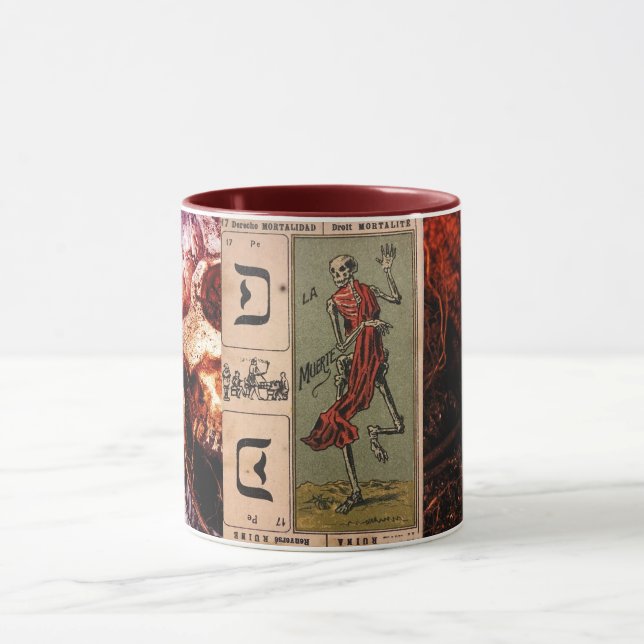 La Muerte Tarot Card Kaffeekarte Tasse (Zentrum)
