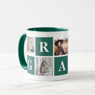 La Mug de photos de Dark Green pour grands-parents