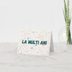 La mulţi ani, Rumänischer Geburtstag Karte