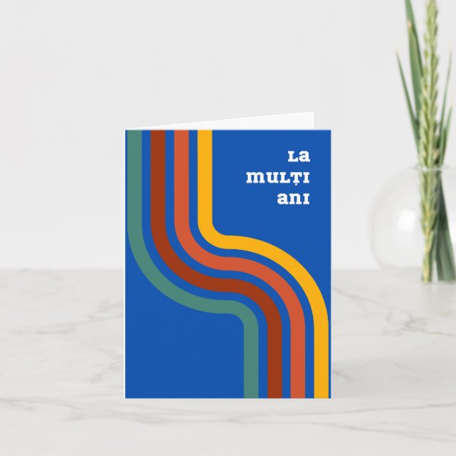 La mulţi ani, Rumänischer Geburtstag Karte (Vorderseite)