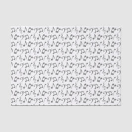 La musique argentée note le papier de soie de soie