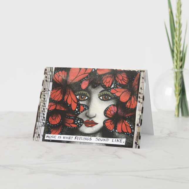 LA MUSIQUE carte pour notes EST CE À QUOI RESSENTE (Devant)