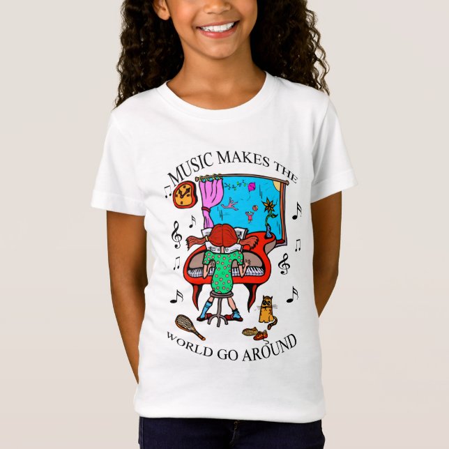 La musique de piano fait le T-shirt du monde pour (Devant)