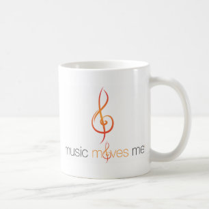 La musique déplace la tasse double face de logo de