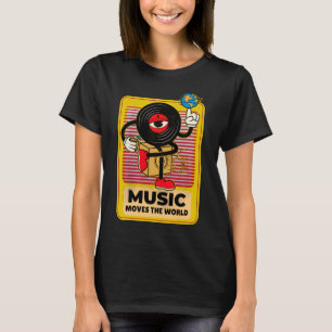 La Musique Déplace Le T-shirt Art Vintage Mondial