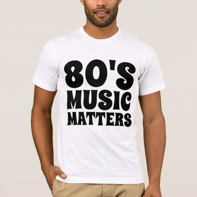 LA MUSIQUE DES ANNÉES 80 COMPTE DES T-shirts Vinta (Devant)