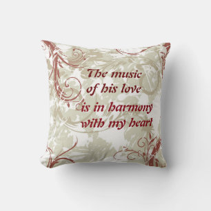 La musique du coeur Coussin décoratif
