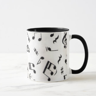 La musique note la tasse