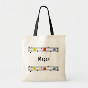 La musique note le sac fourre-tout nommé fait sur