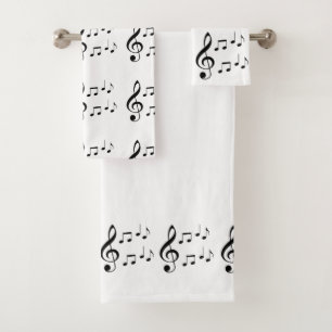 La "musique note" l'ensemble de serviette
