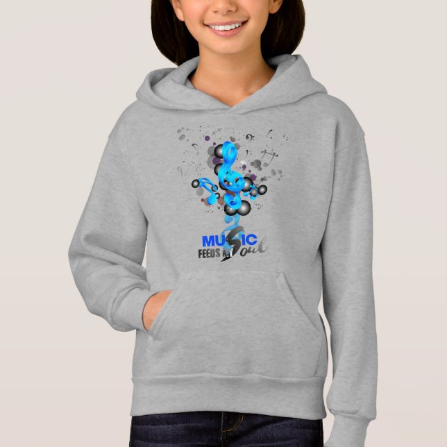 La musique nourrit mon âme | Sweat - shirt à capuc (Devant)