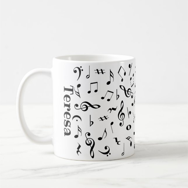 La musique personnalisée note la tasse (Gauche)
