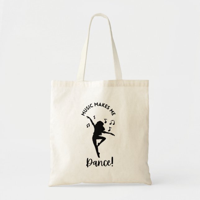 La musique Sac fourre-tout blanche/noire me fait d (Devant)