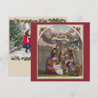 La naissance de Jésus Christ Carte photo plat