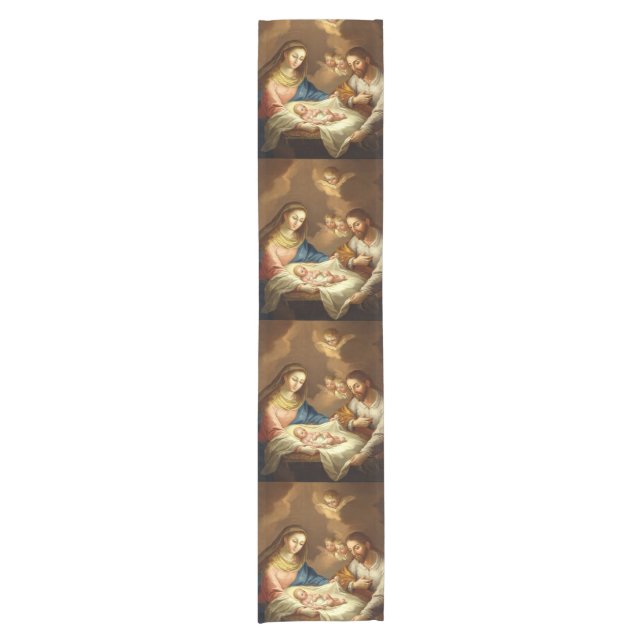 "La Natividad" Kunst-Tabellenläufer Kurzer Tischläufer (Vorderseite)