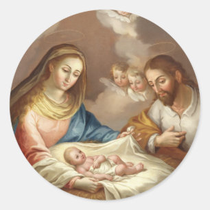 La Natividad Runder Aufkleber