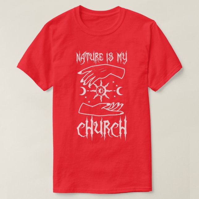 La Nature Est Mon Eglise T-Shirt Premium (Design devant)
