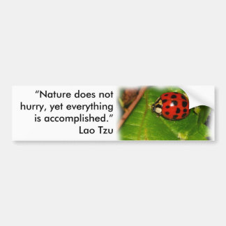 La Nature Ne Dépêche Pas Le Sticker De Bumper